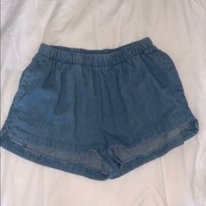 brandy melville flowy denim colored shorts